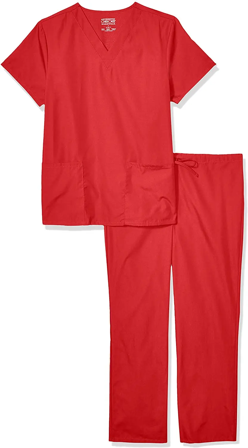 Wholesale New Custom V-neck Medical Scrubs Uniforms Sets Hospital Doctor Nurse Work Wear Scrubs Suits for Women