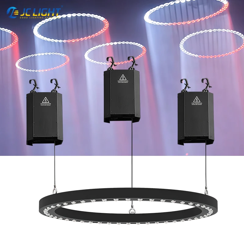 LED Kinetics Winch DMX512 48*15W RGBW Kinetic Beam Ring Light LED Matrix Light for Night Club Stage