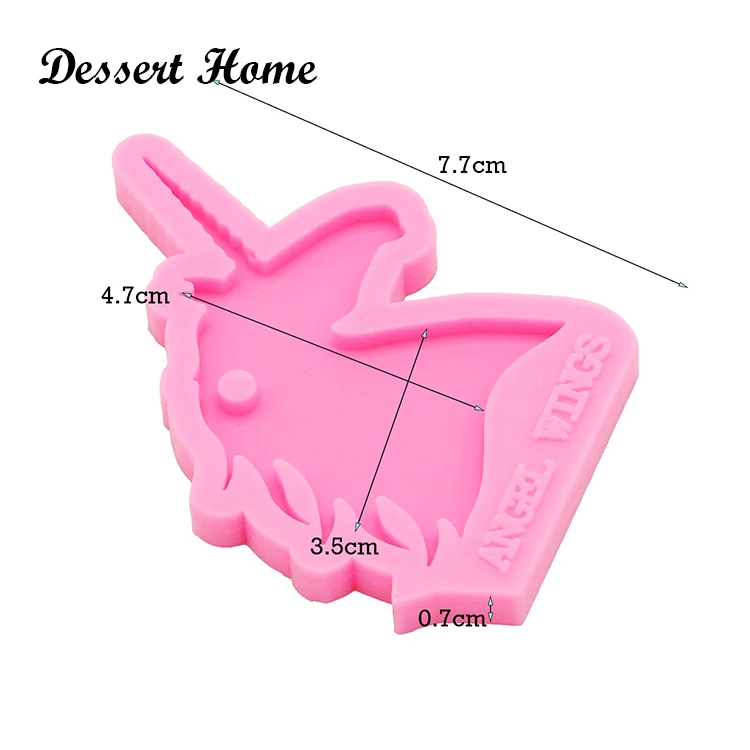 Блестящая форма для брелока Пегаса DY0151 силиконовые формы «сделай сам» эпоксидной смолы в виде единорога конского шоколада торта съедобных конфет