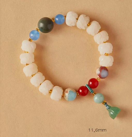 mylulu custom your design Vintage Natural 18 Bodhi Seed Bracelet Bangles Buddha Charm Bracelet Tibet Buddhist Prayer Wood Beads