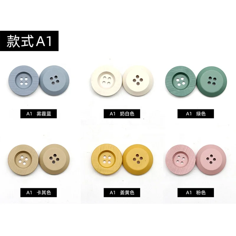 4 Holes Printed Colorful Sewing Accessories Round Plastic Resin Buttons For Clothing/Clothes