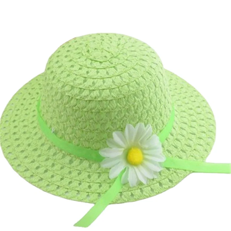 Wholesale straw hat with bag summer paper sunhat for kids