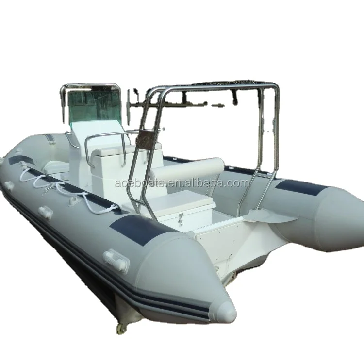 hull material rib inflatable boat with 16hp  boat engine for sale