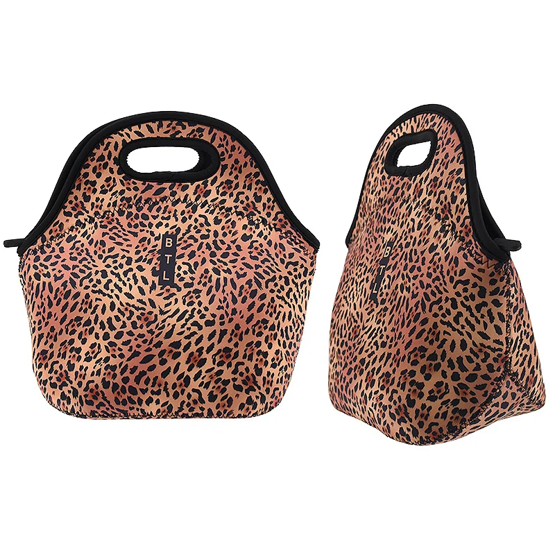 Customized Logo Insulated Waterproof Cooler Bag School Lunch Neoprene Tote Bag For Women Kid