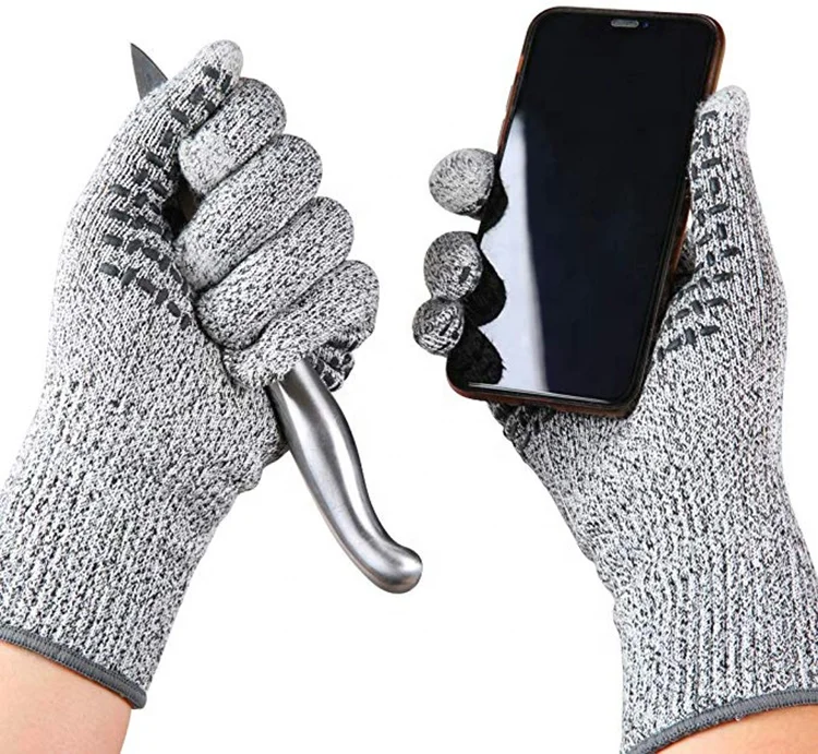 
Level 5 Anti-Cut Touch Screen Cut Resistant Washable Reusable Protector Mitts Gloves 