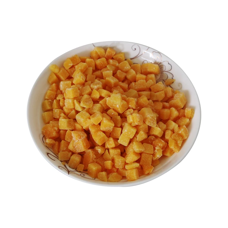 
Factory hot sale frozen diced yellow peached IQF frozen peach dices 