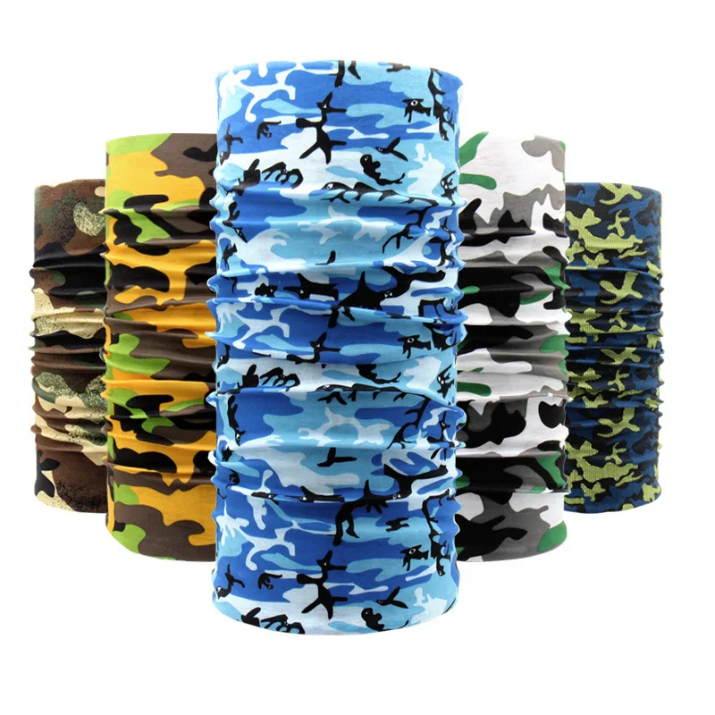 Custom Sublimation Printing Multifunctional Seamless Bandana Gaiter Magic Buffs Headwear Neck Scarf For Outdoor Hiking