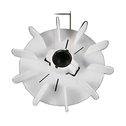 Лопасть вентилятора двигателя для электродвигателя 105 мм x 10 с круглым отверстием белая инженерная пластиковая лопастей