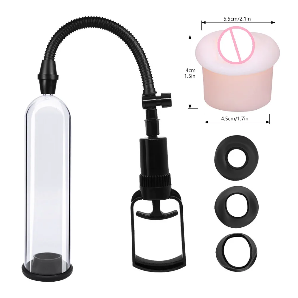 Male Penis Pump Manual Penis Enlarger Sex Toys For Man Vacuum Pump Male Masturbation Trainer Adults Sex Products