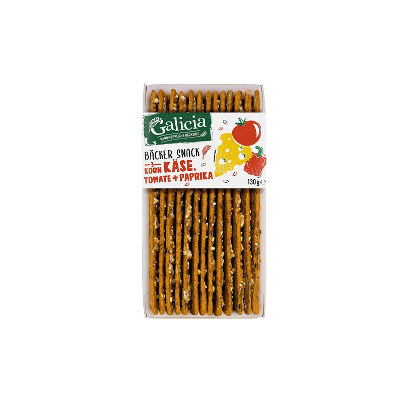 High Quality Branded No Flavour Used Delicious 130G Tomato Cheese Crispbread Snacks For Export Sale