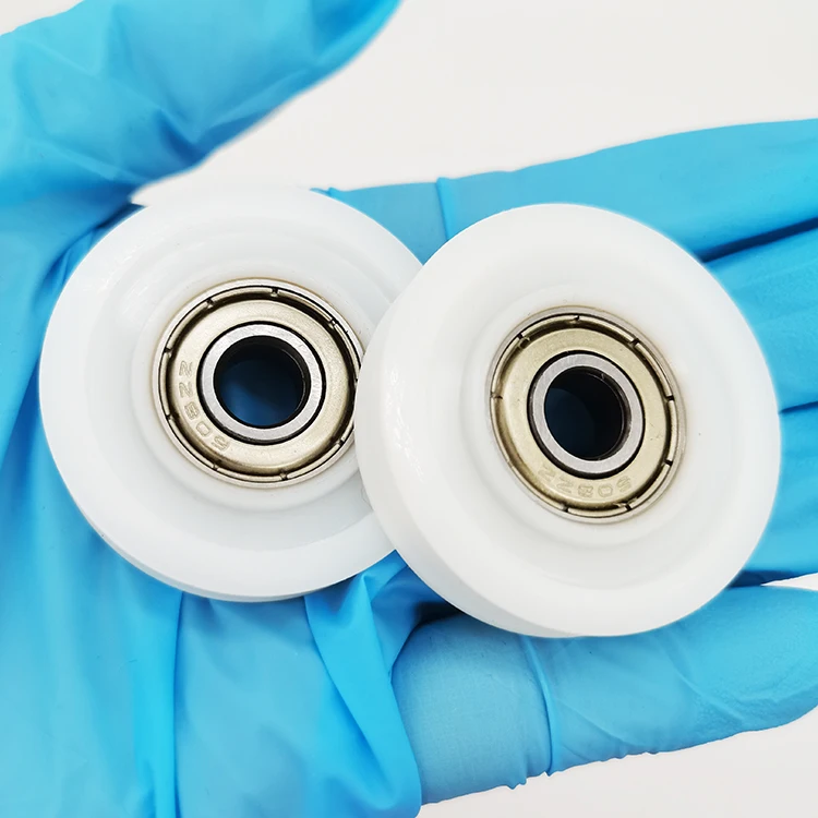 factory supply custom U groove sliding door window Cabinet door drawer pulley wheel size 12*45*10.5mm