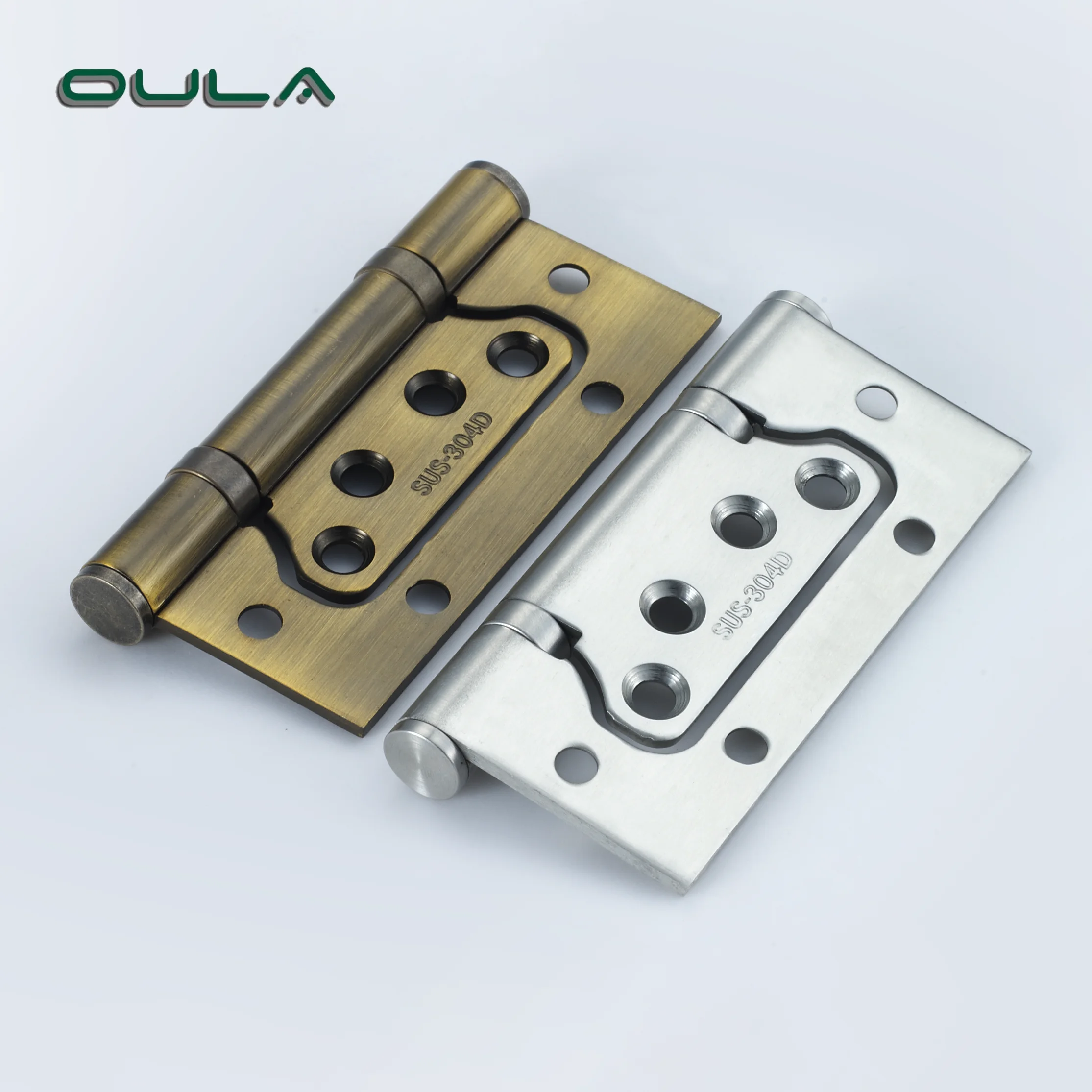 Modern 4 Inch Wooden Door Hinge Flush Steel Brass Zinc Iron Plastic Door Accessories Gate Butt Flush Styles