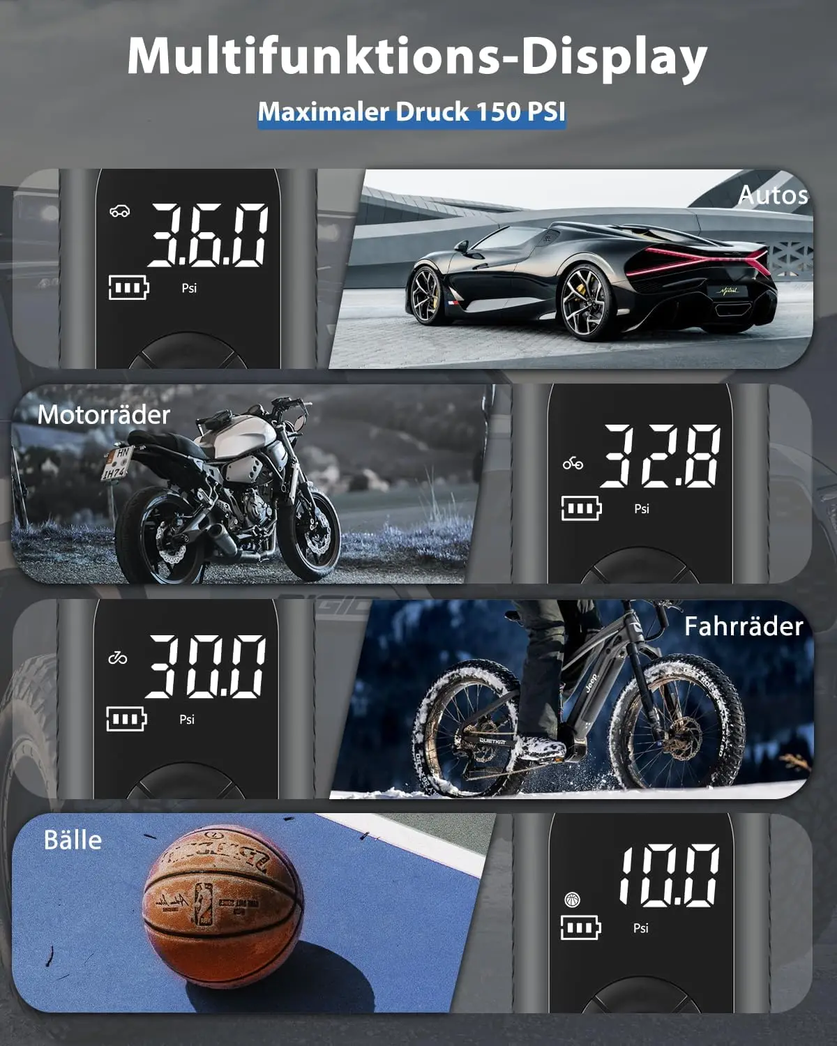 Wireless Portable Car Air Compressor 120W Tyre Digital Inflator 12V Auto Inflatable Pumps Electric Tire Inflators for car