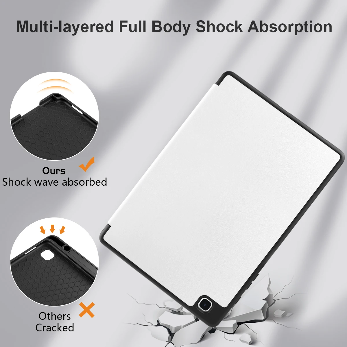 Leather Case for Samsung Galaxy Tab S6 Lite 10.4 2020 SM-P610 SM-P615 P613 P619 Funda Tablet Cover with Pen Holder