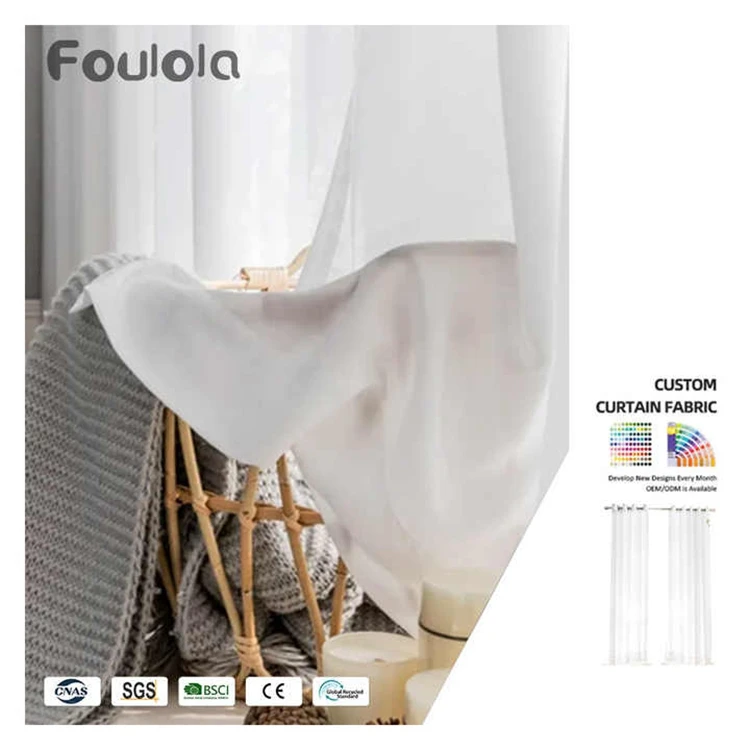 Оптовая Продажа с фабрики чистый белый супер мягкий прозрачный занавес ткань