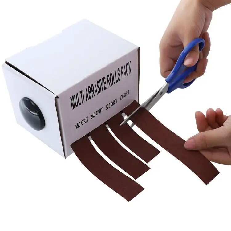 TEBAK Sandpaper Roll Cloth Backing Sanding Roll Abrasive Sand Paper Roll  for Wood Car Metal