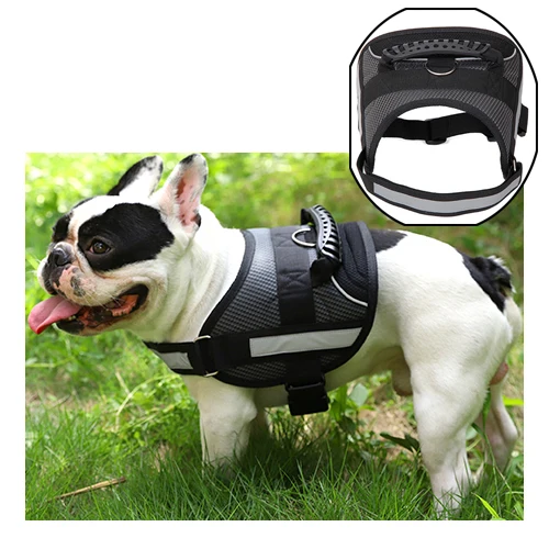 soft safety adjustable reflective pet dog harness vest custom, no pull dog harness with handle for outdoor training walking