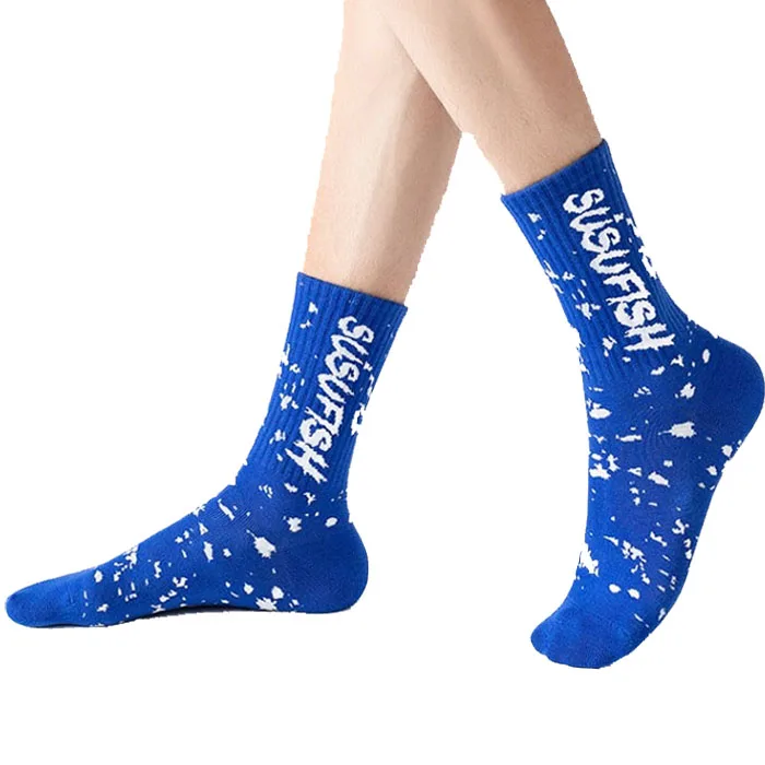 Хлопковые спортивные носки унисекс под заказ мужские хлопковые дизайнерские винтовые с логотипом