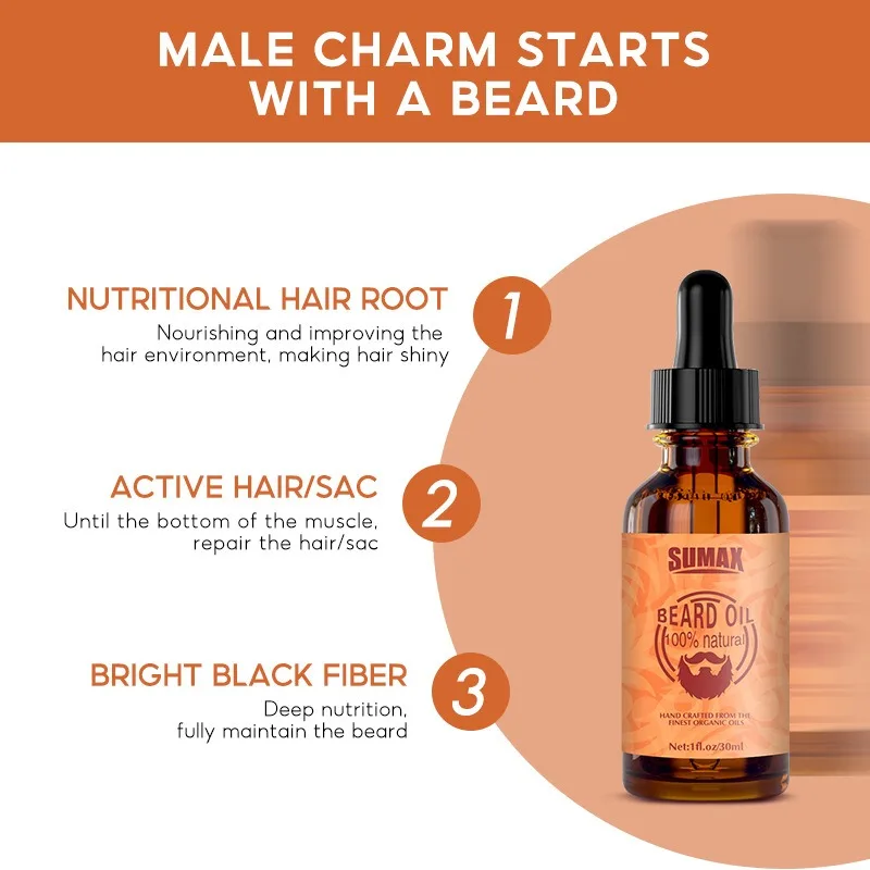 Hot Selling Fashionable Moisturizing Beard Oil Nourishes Facial Hair Growth Beard Oil Is Used For Men Skin Care beard growth oil