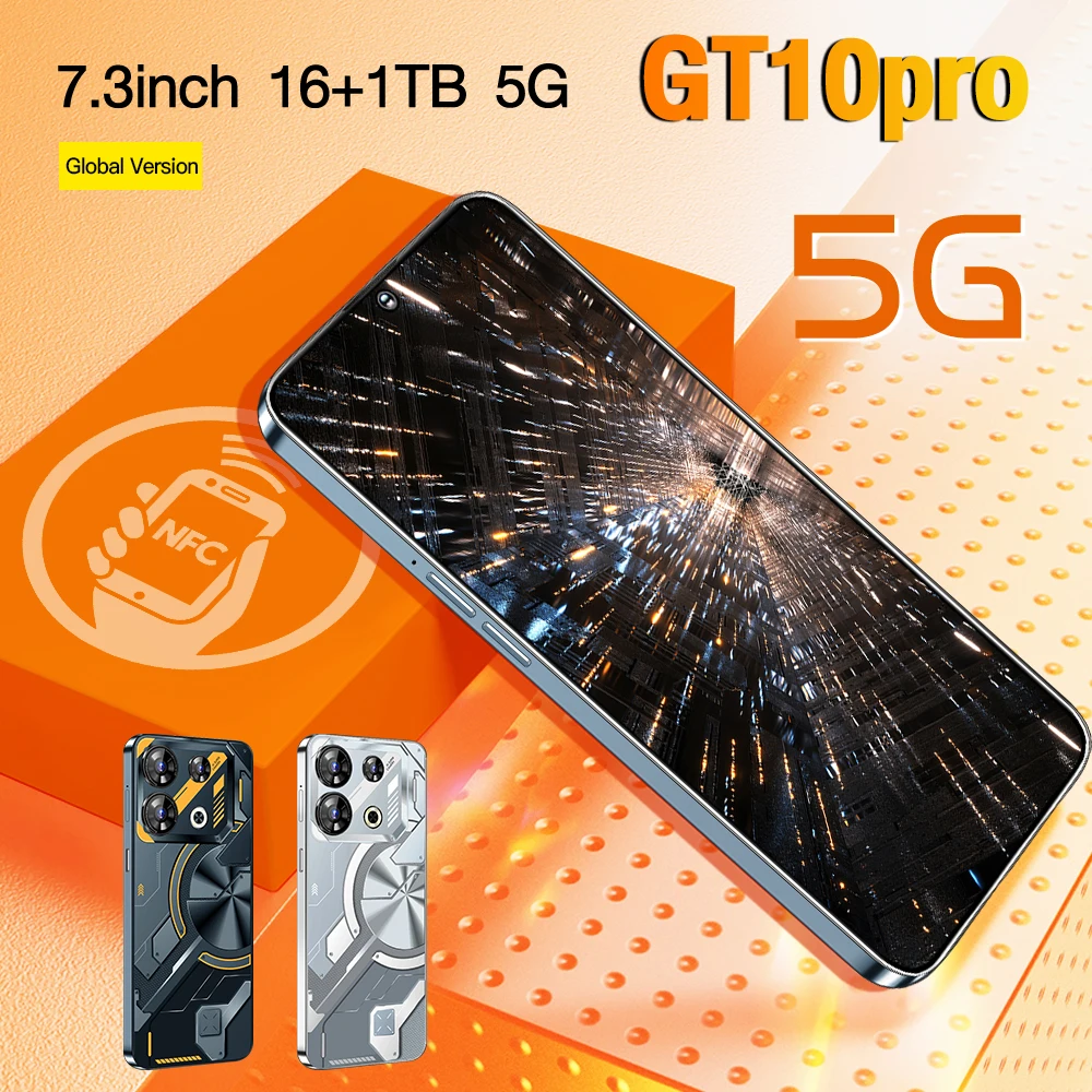 Cellphone Original GT10pro 16GB 1TB 5G Smartphone 7inch Unlocked Dual Card 5G Phones Android 13 0 Mobile Phones