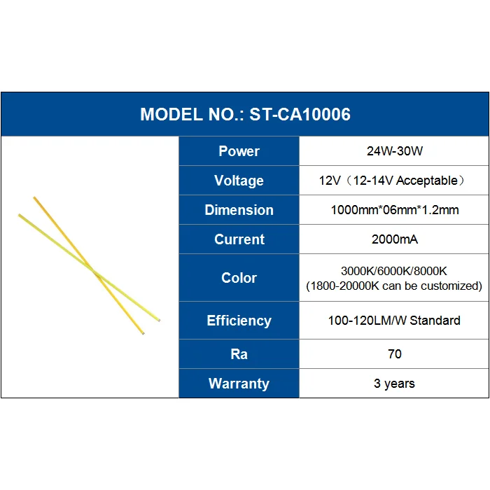 Customized 12V high lumen COB strip LED warm white cool white red green blue amber colors 30w 32w Flip Technology 1000*6*1.5mm
