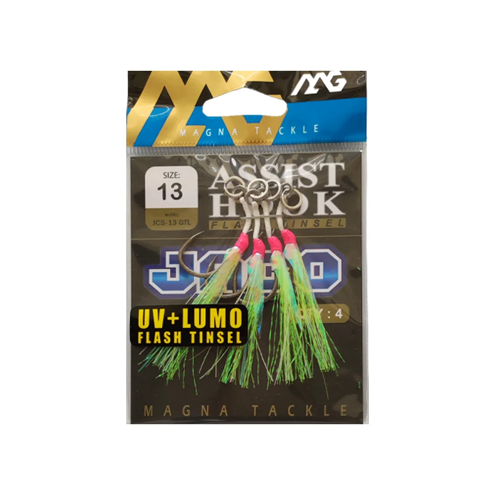 Monsters MAG JCS-GTL slow pitch jigging glow single bkk hooks