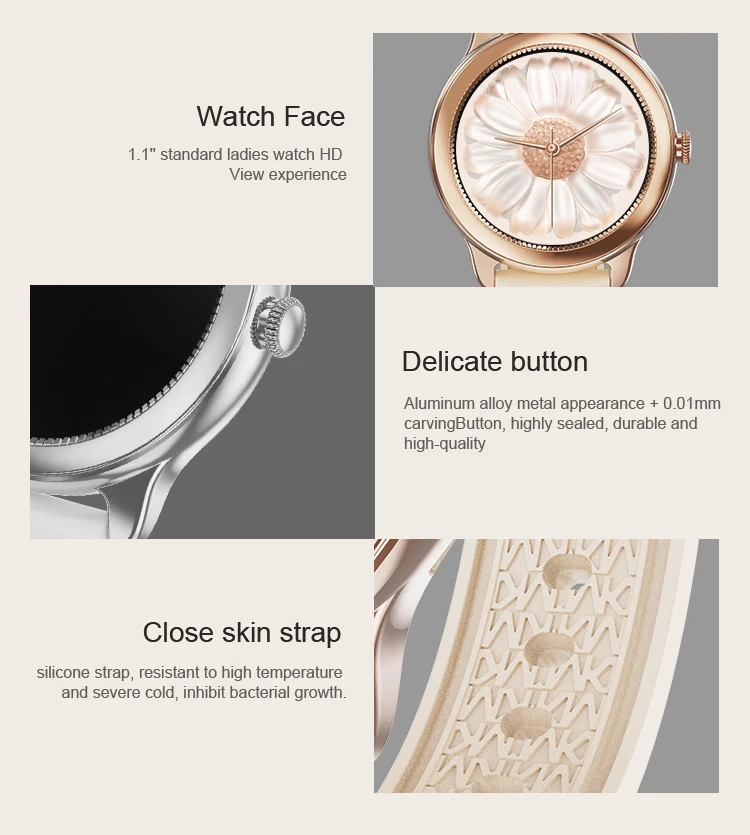 2024 trendy Ladies Smart Watch Health monitoring features in a trendy timepiece designed for women