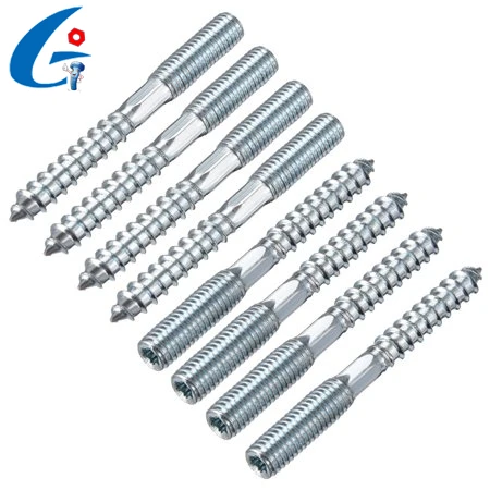 Сине-белый/желтый оцинкованный винт torx drive с двойной резьбой, болт с двойной головкой