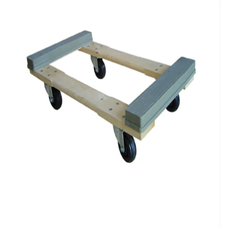 wood heavy duty rubber cover PVC capnot carpet furniture dolly cart
