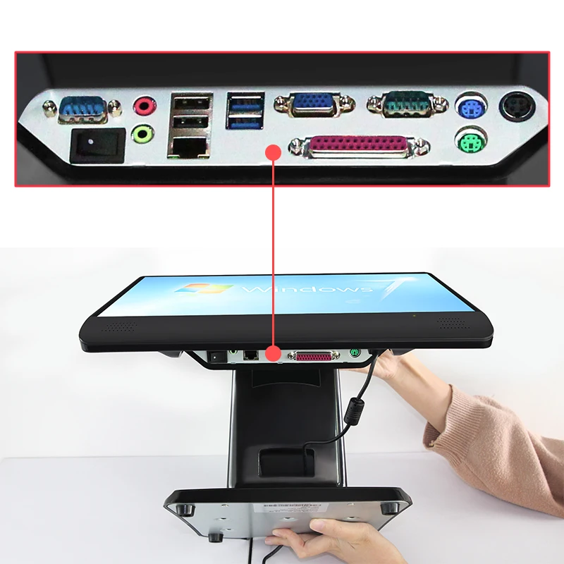 BVS 15 6 POS-Touch-Screen-Monitor Multi-Touch монитор светодиодный VFD вход для офиса POS ресторана водитель не требуется