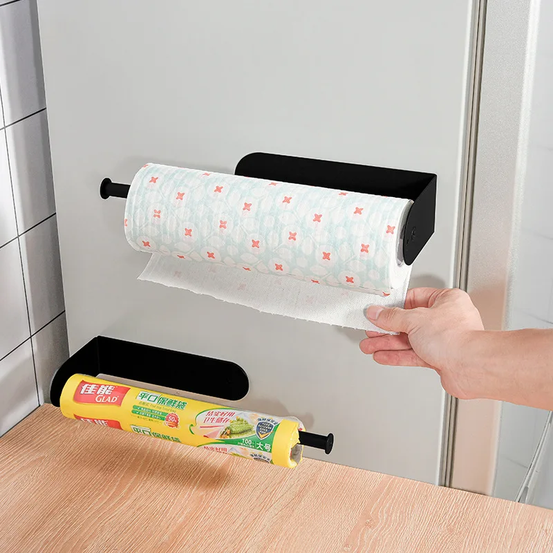 Factory Price Hot Sales Magnetic Paper Holder Wall Mounted Kitchen Roll Holder Paper Towel Holder Shelf