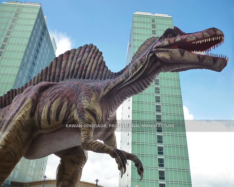 Lifelike Spinosaurus Statue 15 Meters Long Animatronic Dinosaur Spinosaurus Jurassic World Decoration