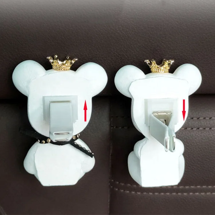 Cute Bear Gypsum Carabiner Design Car Vent Clip Decoration Car Perfume Air Conditioner Air Outlet Diffuser