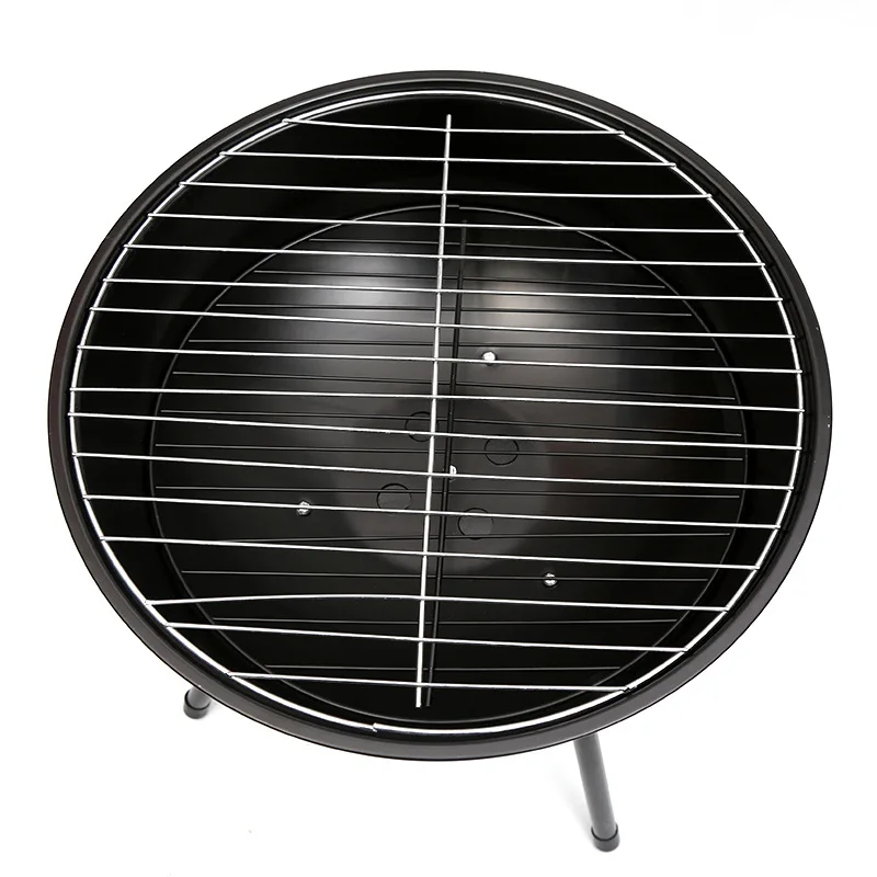 Wholesale Outdoor Charcoal Thickened Stainless Steel Triangle Folding Portable Large Barbecue Oven BBQ Grill