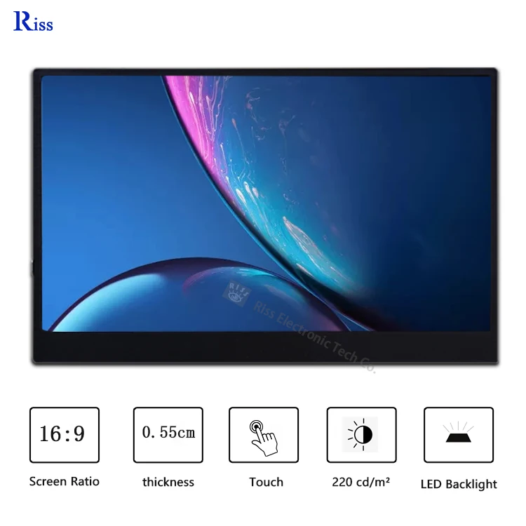 OEM ODM 15.6 Inch Portable Laptop Touch Monitor with Type-c Port for Laptop Pc Mobile Phone