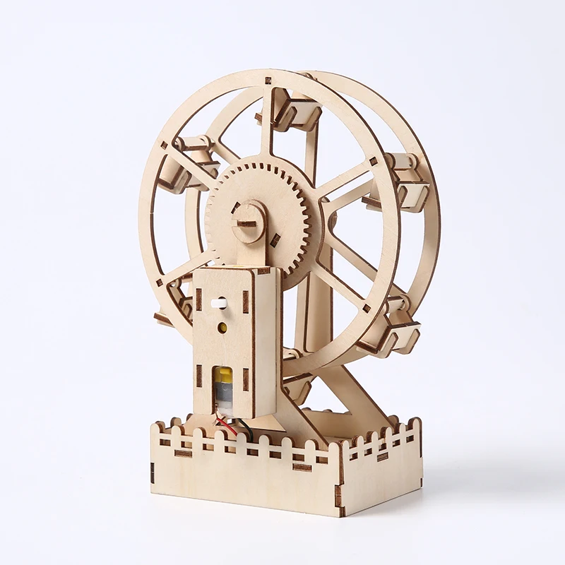 Manual Wooden puzzle Construction Jigsaw Kit science diy 3d mechanical wooden puzzle