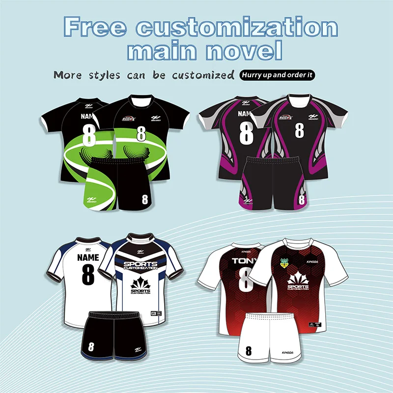 rugby jersey breathable and quick-drying rugby jersey training and competition rugby jersey