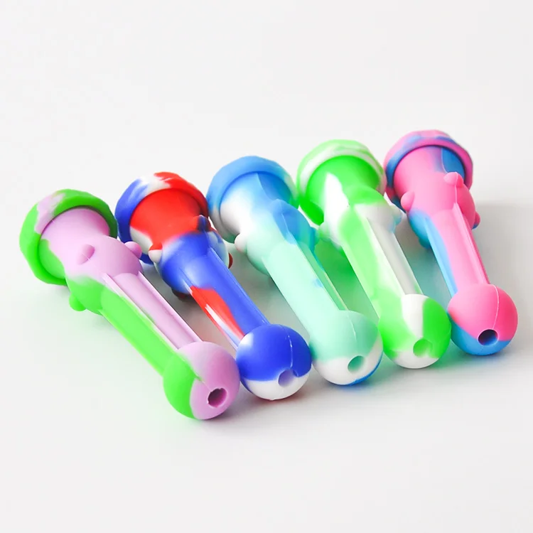 Mini Silicon Smoking Pipe Silicone Collector with Titanium nail dab rig Good Price