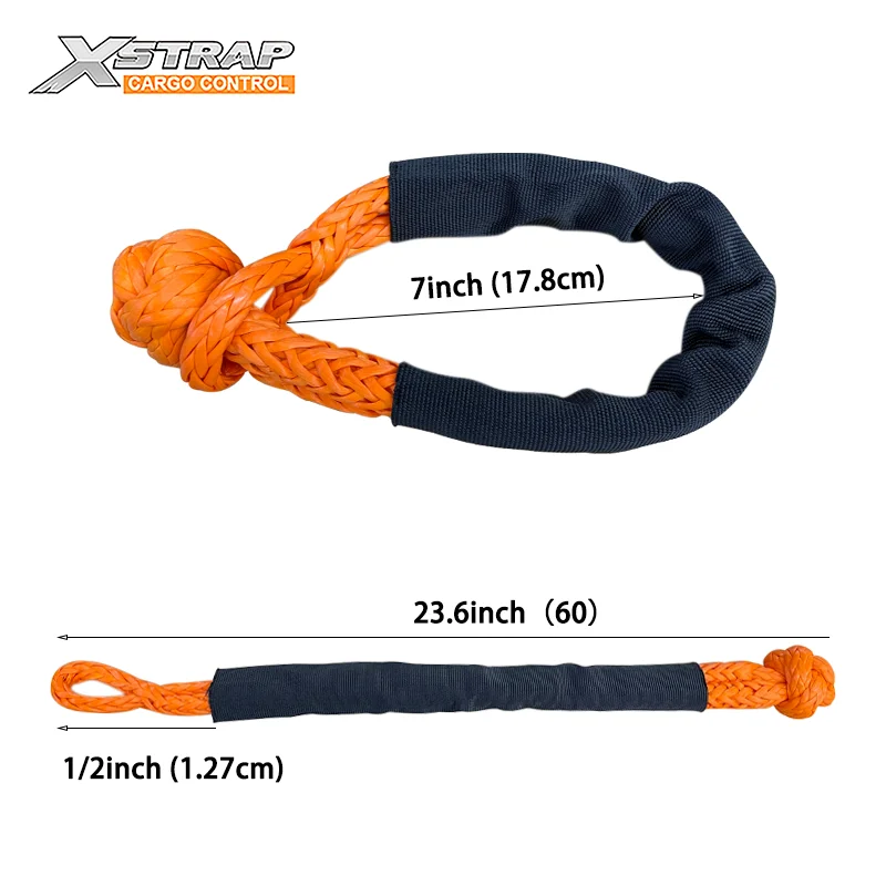 XSTRAP Synthetic Winch Soft Shackle Off Road Recovery Rope 4x4 atv