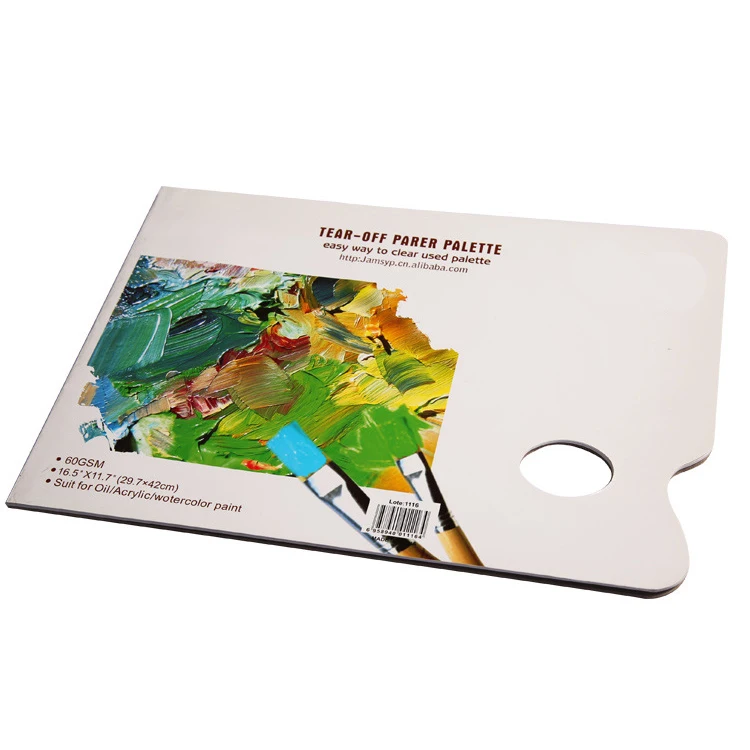 Hot sale Artist Studio Student 60gsm Easy To Use Tear-off Palette Paper Detachable Paper Palette Book