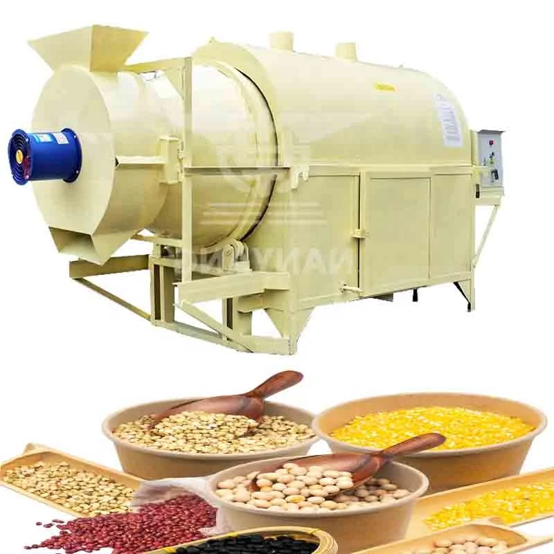 Multifunctional Rotary Drum Dryer Electric Grain Rotary Drum Dryer For Coffee Bean Grain Cereal Drum Dryer