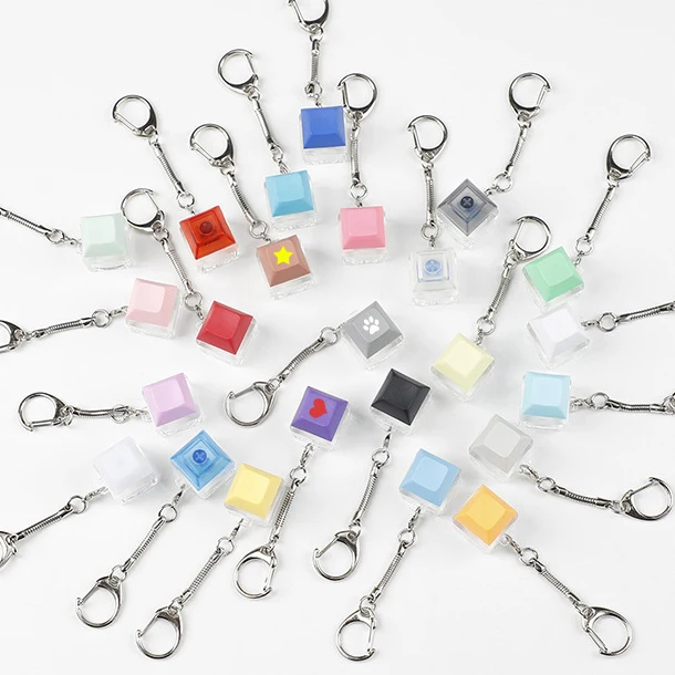 keycap fidget keychain custom your design Click Keychains Click Fidget Keychain Multiple color options Stim Toy Stress Relief