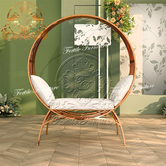 Royal Double Seater Lover Seater Bride And Groom Groom Cheap King Throne Chair