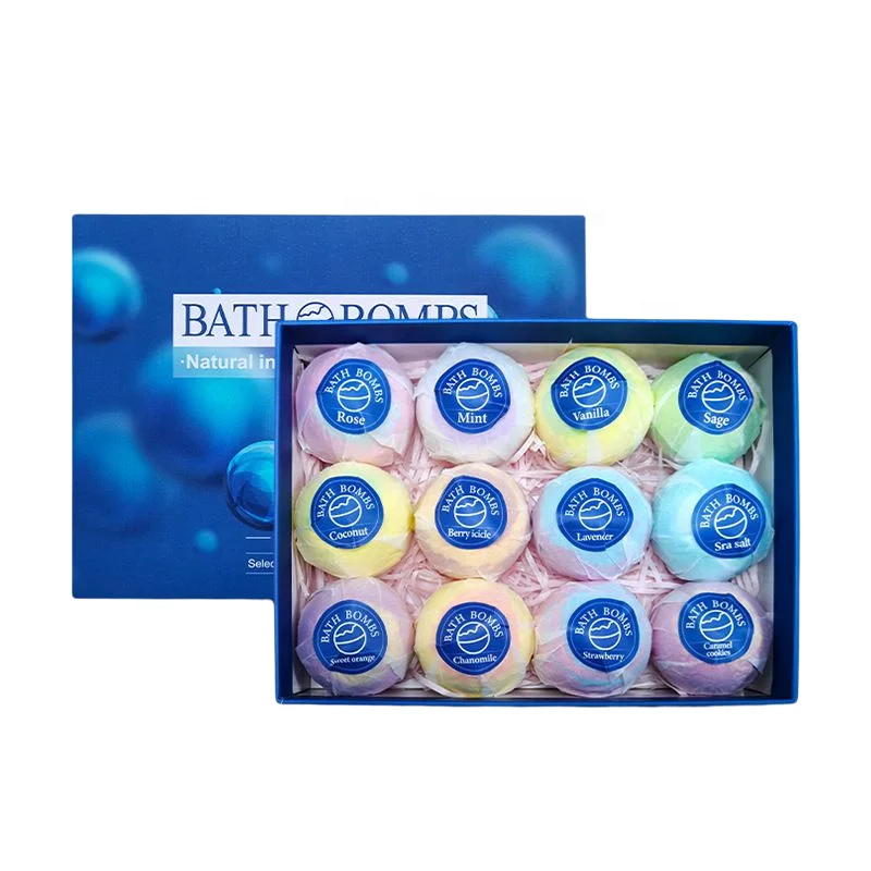 Private label best selling 100% natural 100 gram 6 pcs 12 pcs luxury bath bombs organic fizzy bath bomb gift set