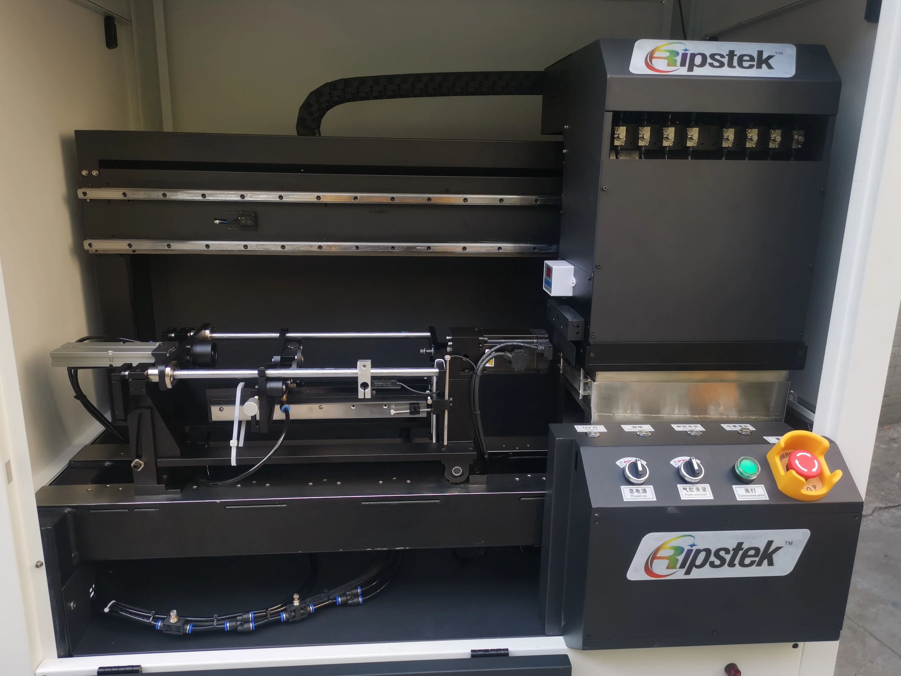 Ripstek Water bottle print machine ,impresora para cilindros  stainless steel bottle printer bottle uv printer with  KCMYWV