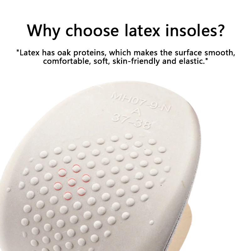 Cowhide Sheepskin Insoles for Shoes Latex Sport Insole Arch Support Shoe Pads Shock Absorbing Plantar Fasciitis Template Inserts