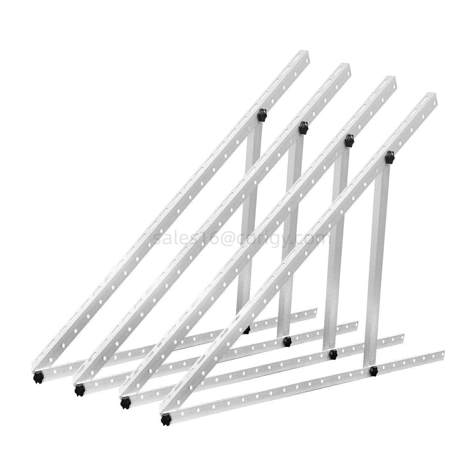 Corigy 4pcs Solar panel photovoltaic bracket 114cm photovoltaic solar module 0-90 degree upright for 200W 500w Solar panels