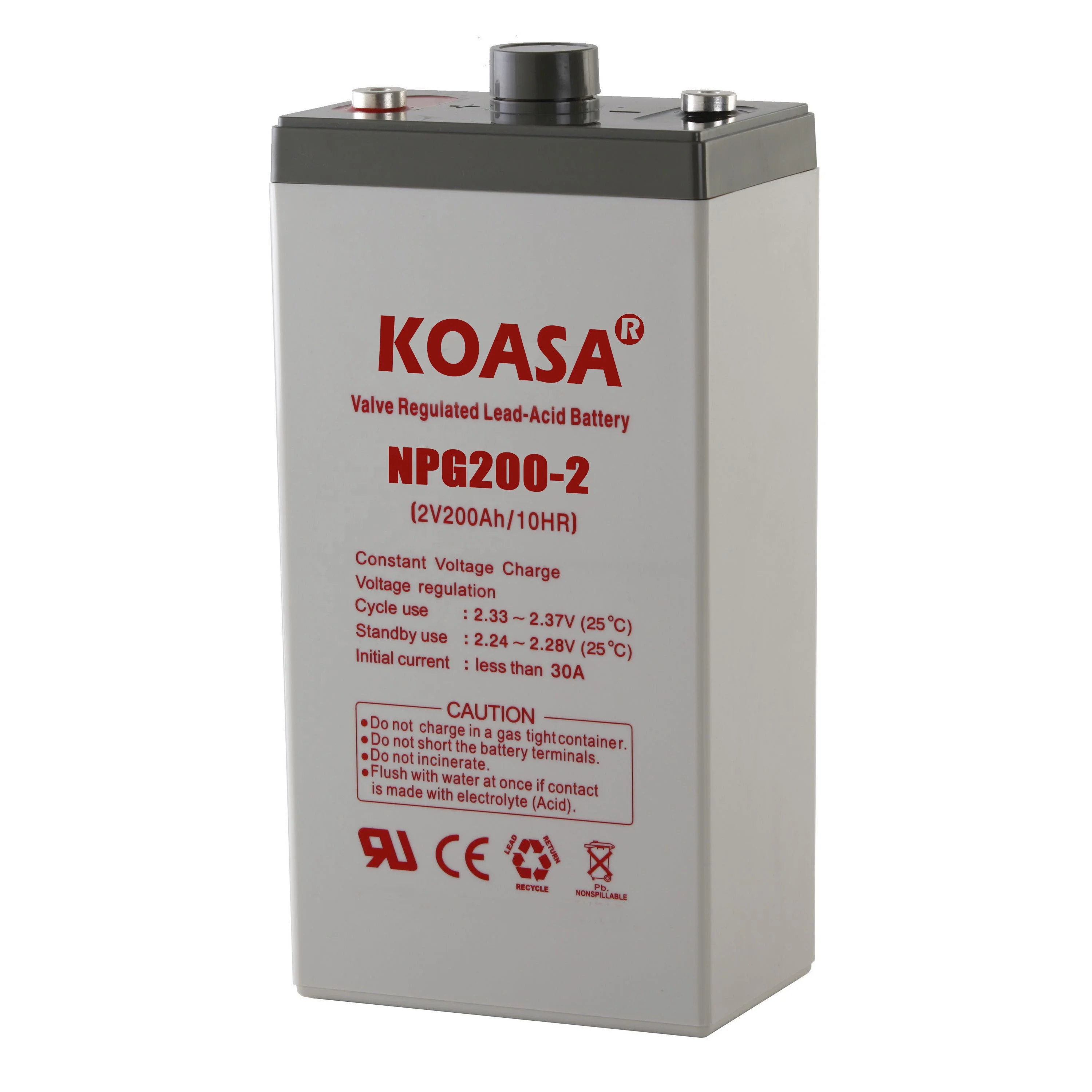 KOASA Special NPG200-2 Storage Battery 2V200AH Deep Cycle Batteries GEL Battery for Engineering