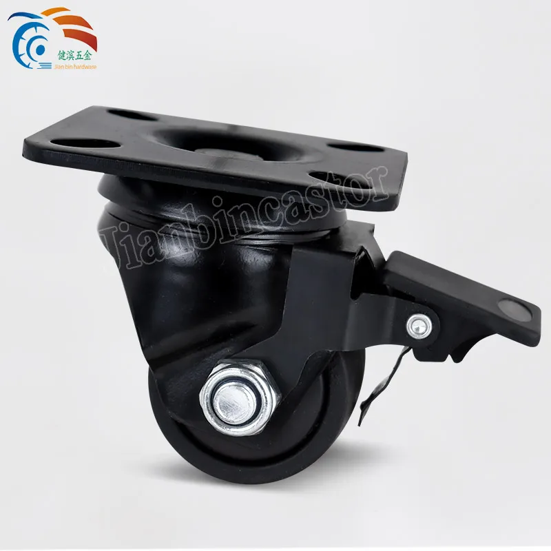 1 ton heavy duty pu nylon caster wheel dual locking heavy duty 1800lbs 2inch 3icnh castors wheel