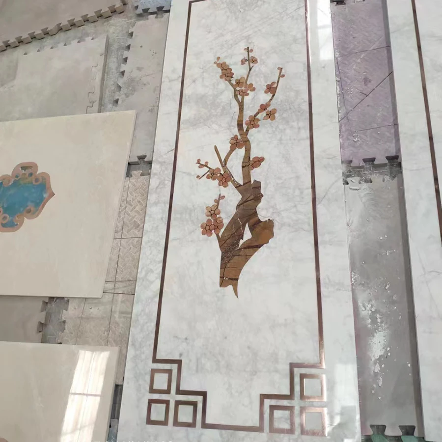 New Design Natural Stone Medallion Luxury Villa Waterjet Marble Medallion for Luxury Home Decoration